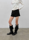 Tutor flat slouch long boots
