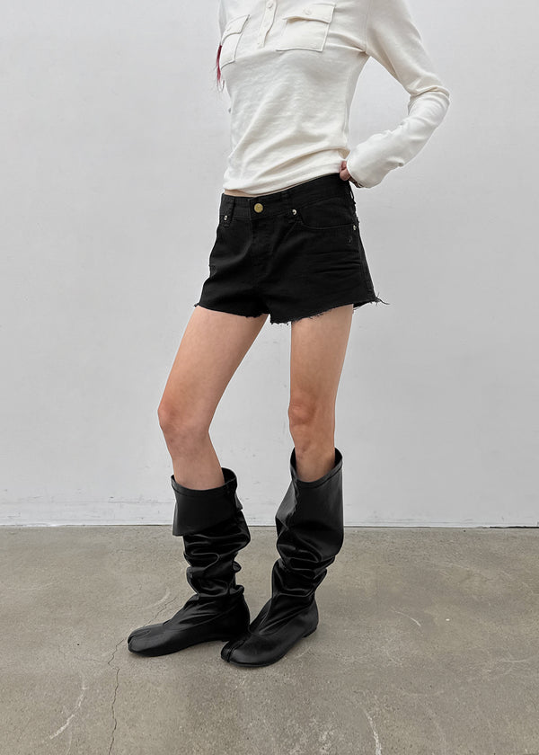 Tutor flat slouch long boots