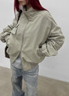 Rondy Shirred Bomber Jacket