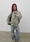 Rondy Shirred Bomber Jacket