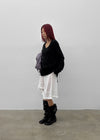 Tutor flat slouch long boots