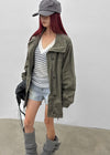 Brizzle high-neck field jacket