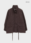 Brizzle high-neck field jacket