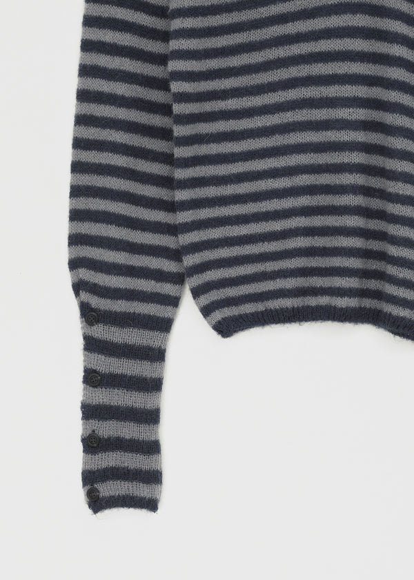 Rodi Striped V-Neck Wool Knit