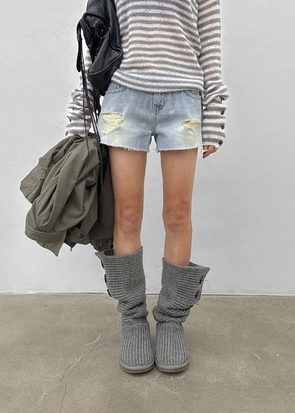 Tender Damage Denim Shorts