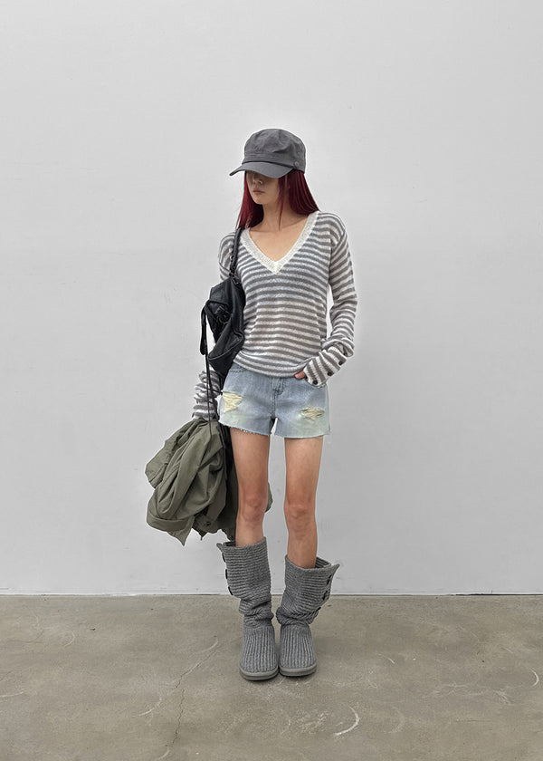 Tender Damage Denim Shorts