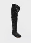 Tutor flat slouch long boots
