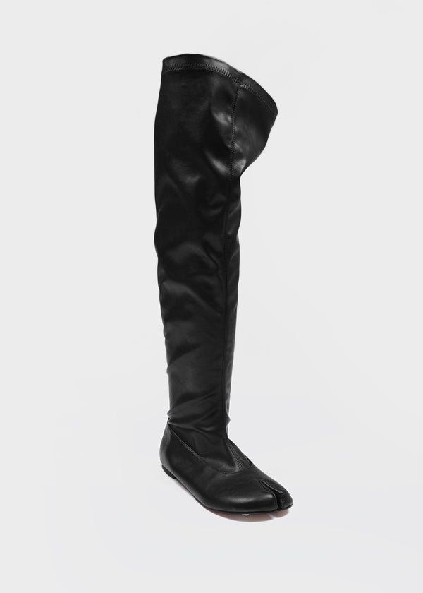 Tutor flat slouch long boots