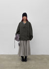Kenji Double-Button High-Neck Jacket