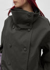 Kenji Double-Button High-Neck Jacket