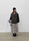 Kenji Double-Button High-Neck Jacket