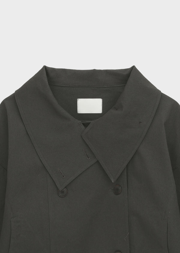 Kenji Double-Button High-Neck Jacket