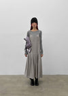 Kia Pintuck Sleeveless Long Dress
