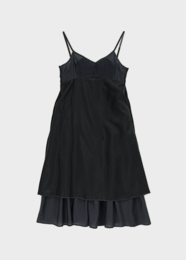Kia Pintuck Sleeveless Long Dress