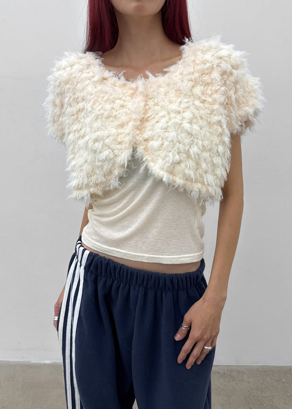 Teddy fur bolero cardigan