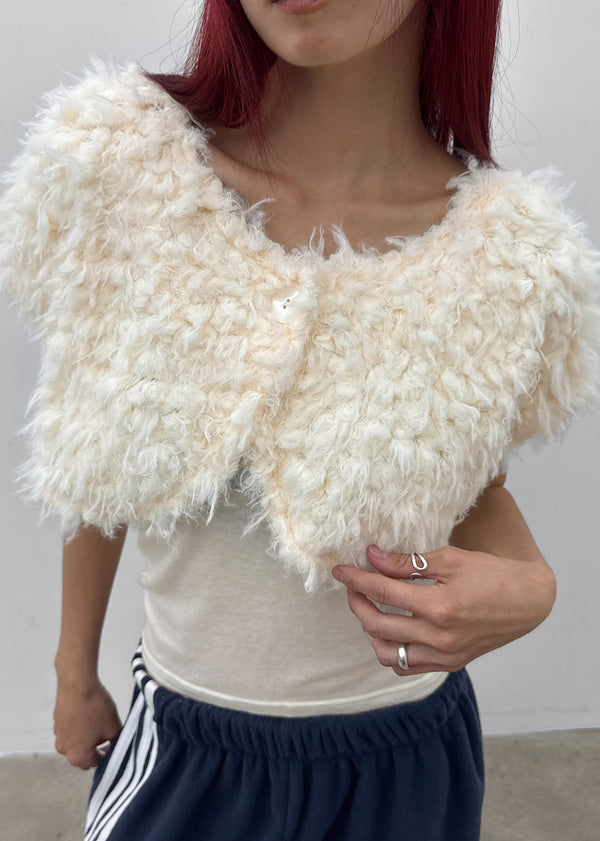 Teddy fur bolero cardigan