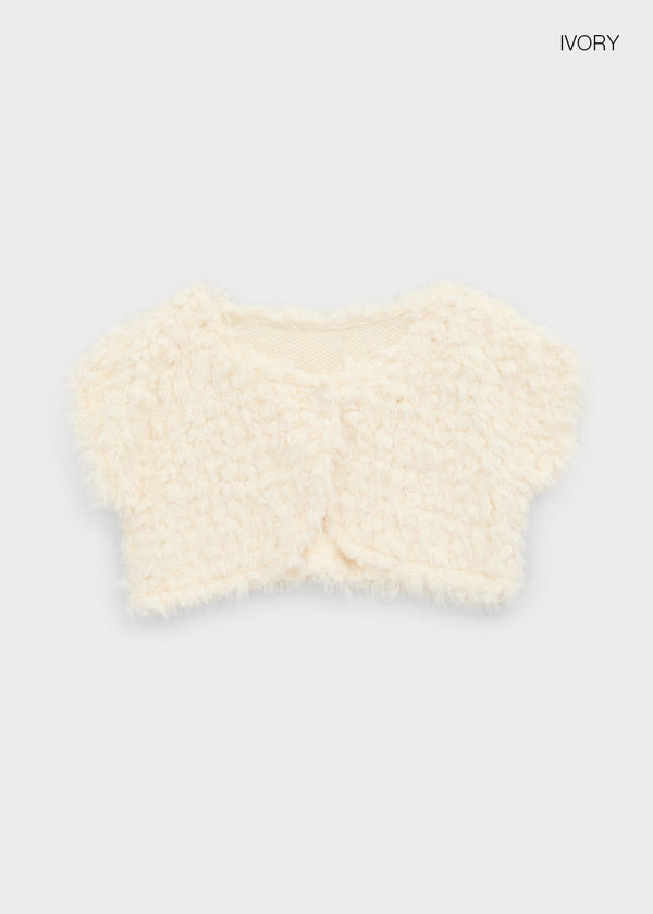Teddy fur bolero cardigan