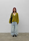 (UNISEX) Port Damage Wide Denim Pants
