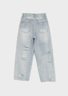 (UNISEX) Port Damage Wide Denim Pants