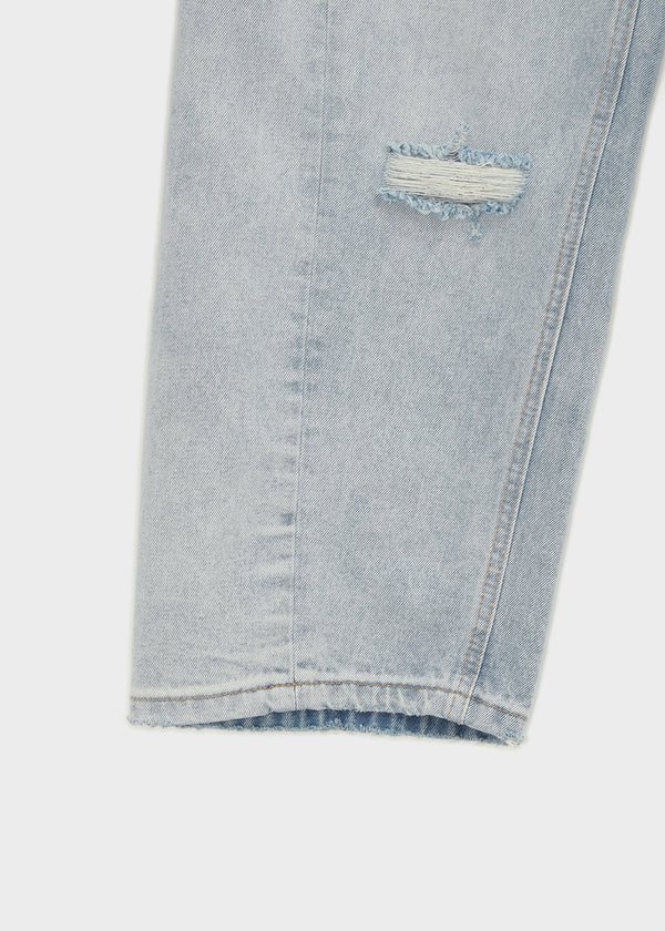 (UNISEX) Port Damage Wide Denim Pants