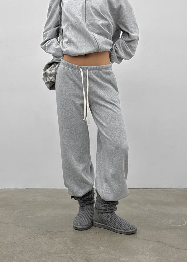 [MADE] Melio Mink Semi-Wide Elastic Waist Pants
