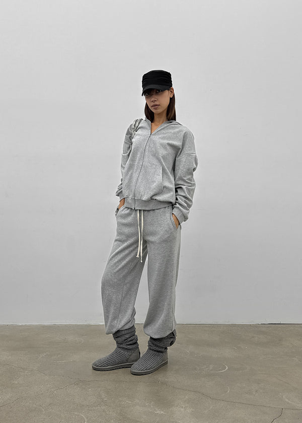 [MADE] Melio Mink Semi-Wide Elastic Waist Pants