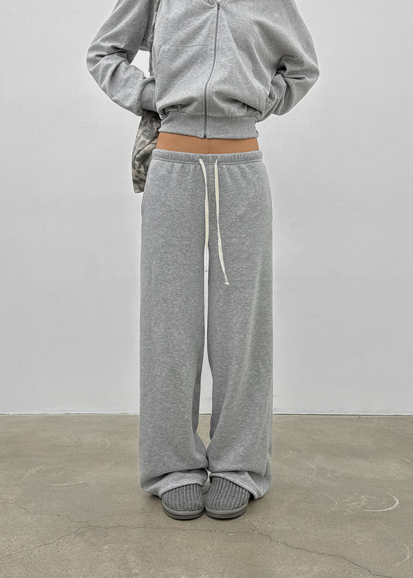 [MADE] Melio Mink Semi-Wide Elastic Waist Pants