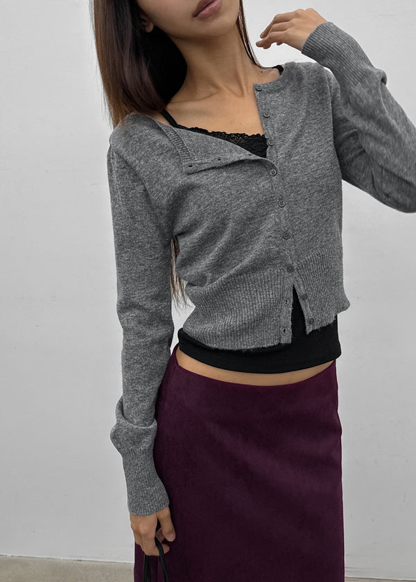[MADE] Melbo Boat Neck Knit Cardigan