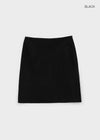 Imprint Suede Slit Midi Skirt