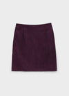 Imprint Suede Slit Midi Skirt