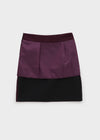 Imprint Suede Slit Midi Skirt