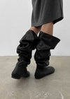 Tutor flat slouch long boots