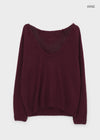 Cowlong Deep U-Neck Wool Knit