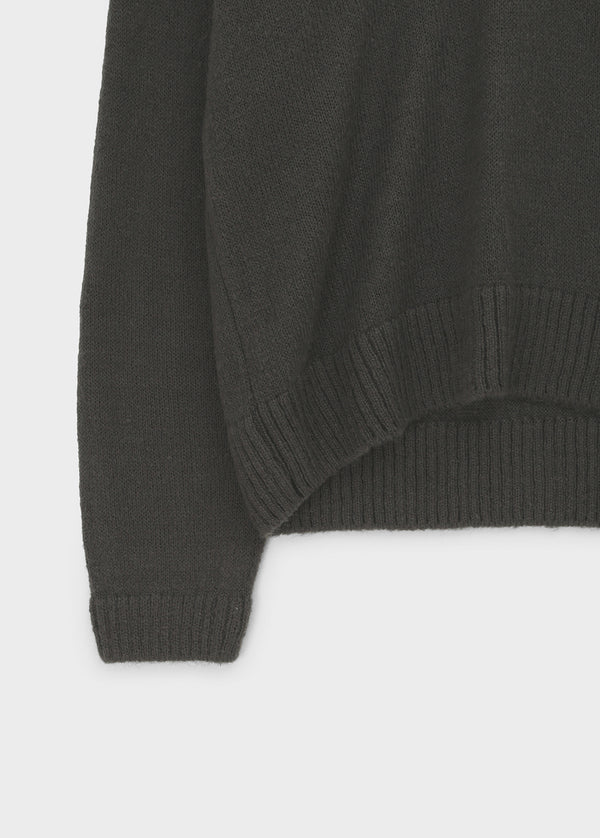 Cowlong Deep U-Neck Wool Knit