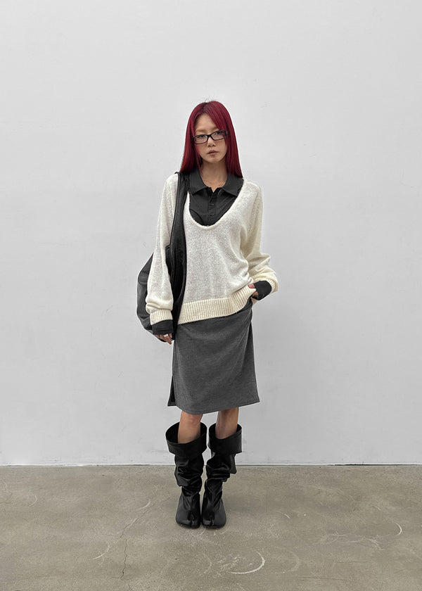 Edin Shirred Midi Skirt