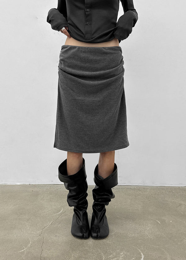 Edin Shirred Midi Skirt