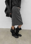 Edin Shirred Midi Skirt