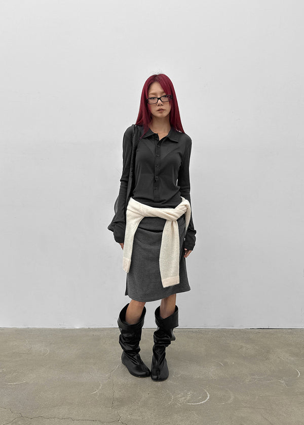 Edin Shirred Midi Skirt