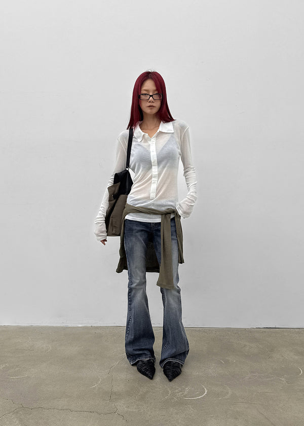 Toa Washed Bootcut Denim Pants