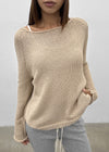 Adver Loose Fit Boat Neck Knit
