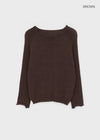 Adver Loose Fit Boat Neck Knit