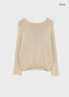 Adver Loose Fit Boat Neck Knit