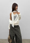Spect Wool Knit Lace Scarf