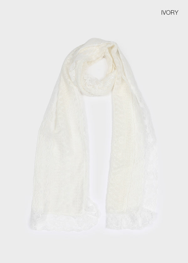 Spect Wool Knit Lace Scarf