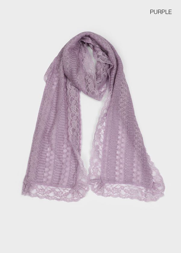 Spect Wool Knit Lace Scarf