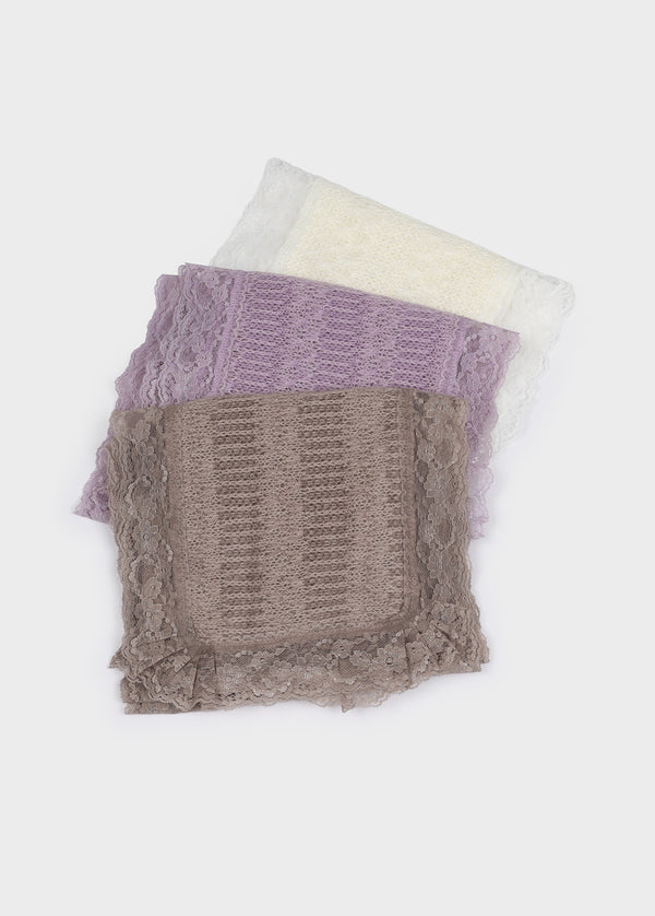Spect Wool Knit Lace Scarf