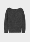 [MADE] Evia Deep V-Neck Drape Wool Knit