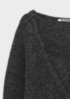 [MADE] Evia Deep V-Neck Drape Wool Knit