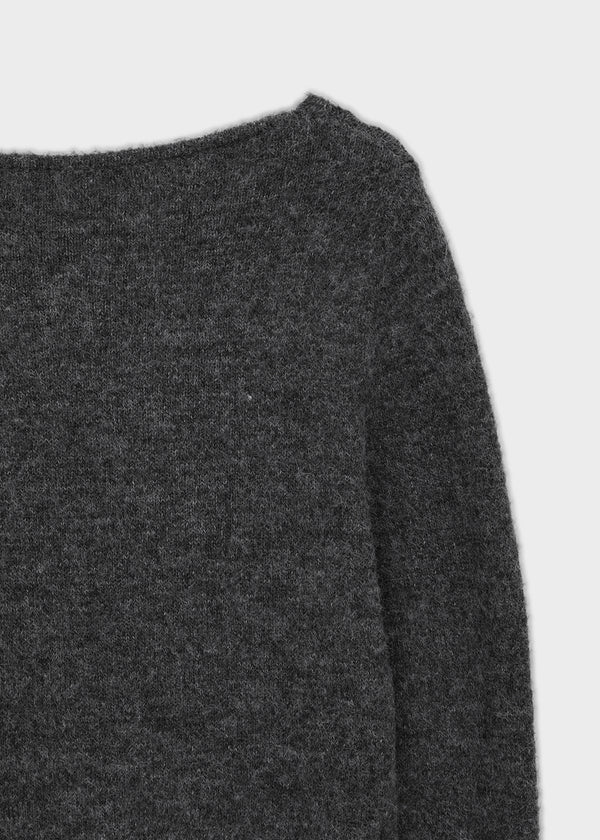 [MADE] Evia Deep V-Neck Drape Wool Knit