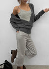 [MADE] Evia Deep V-Neck Drape Wool Knit